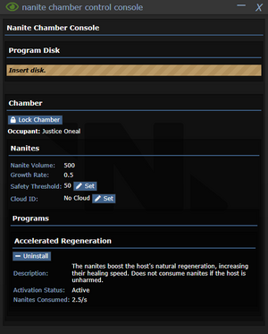 Nanite chamber control console menu.png